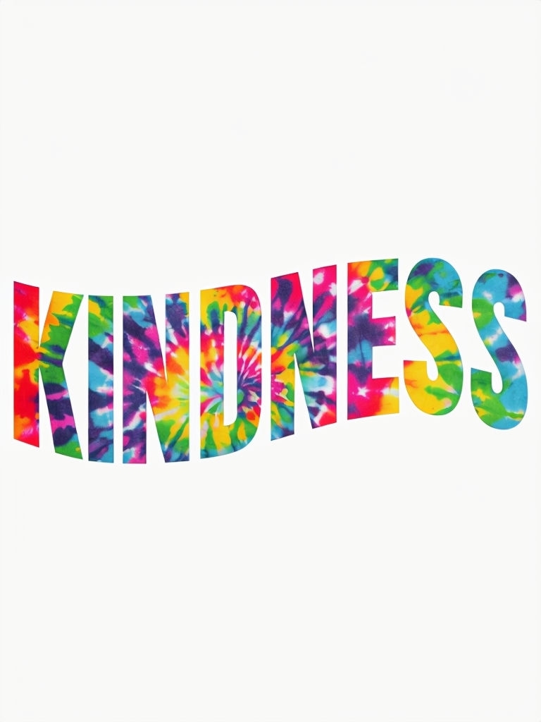 Vibrant Psychedelic Kindness Graphic T-Shirt Design