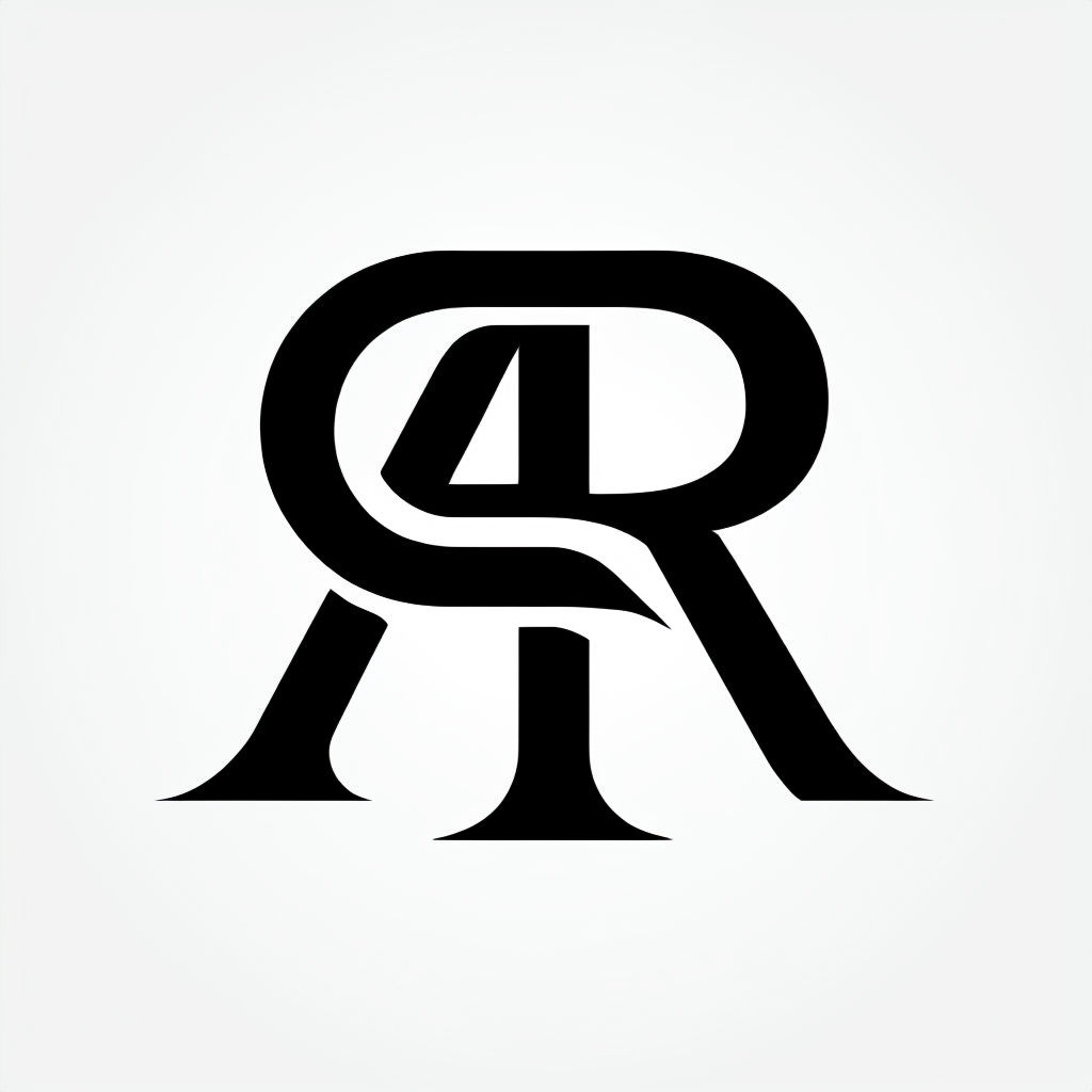 Sophisticated AR Logo Design with Modern Symmetry and Elegance Monogram