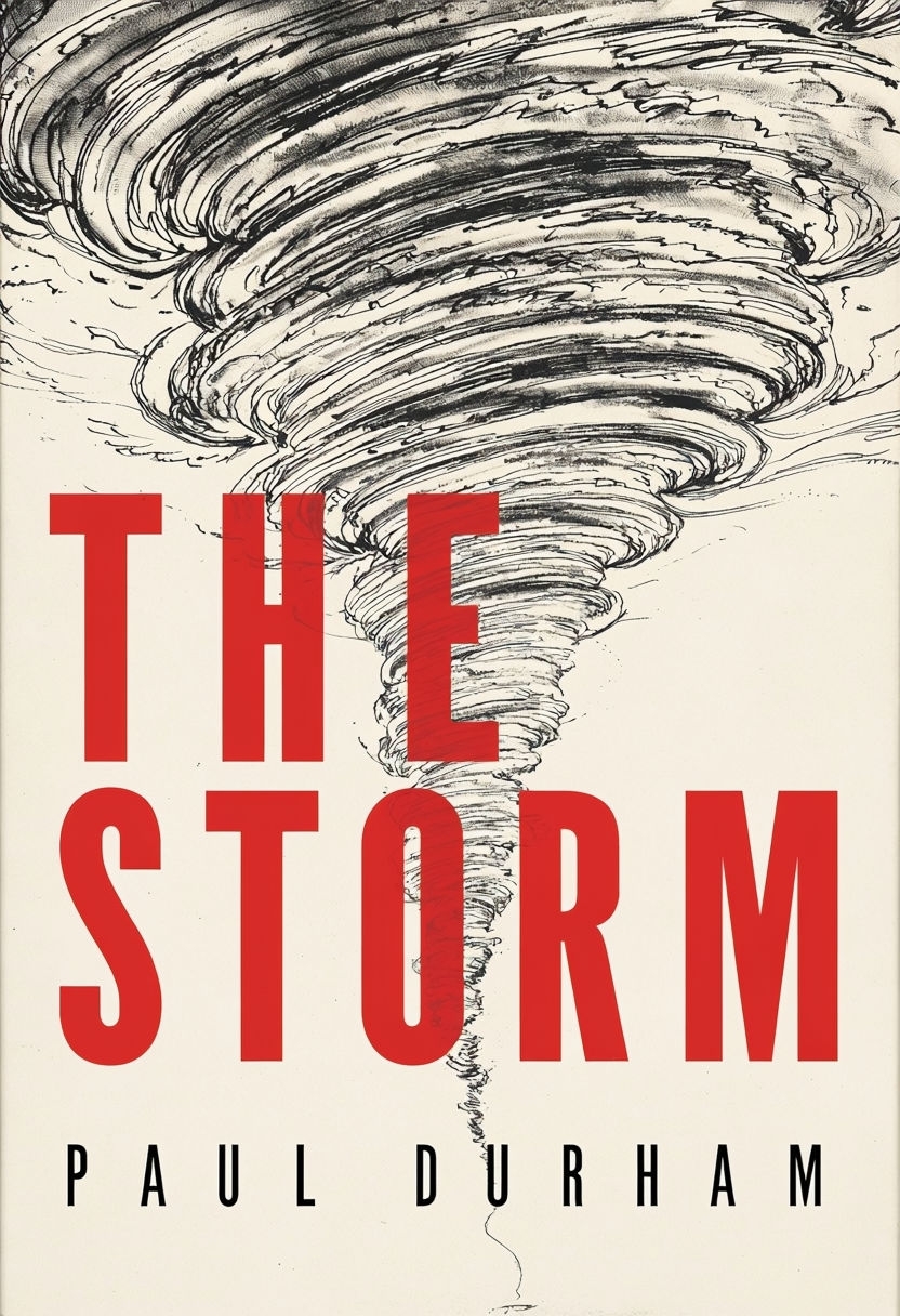 Minimalist Book Cover Design for 'THE STORM' EBook Cover