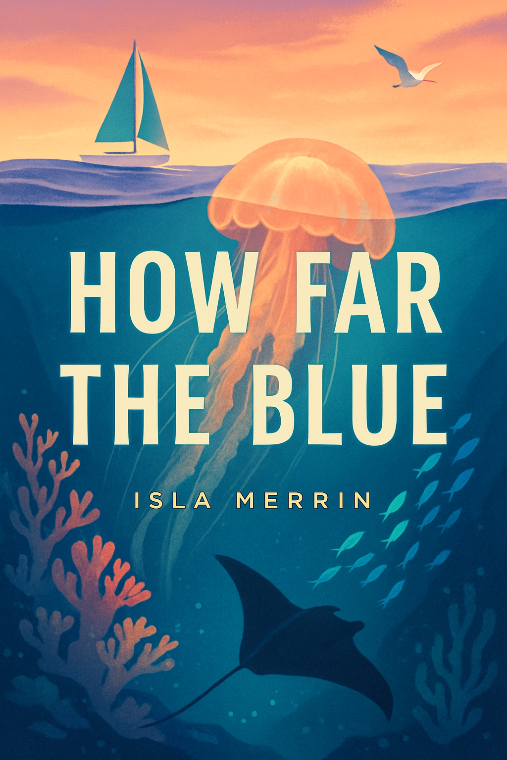 How Far The Blue Ocean Scene EBook Cover by Isla Merrin