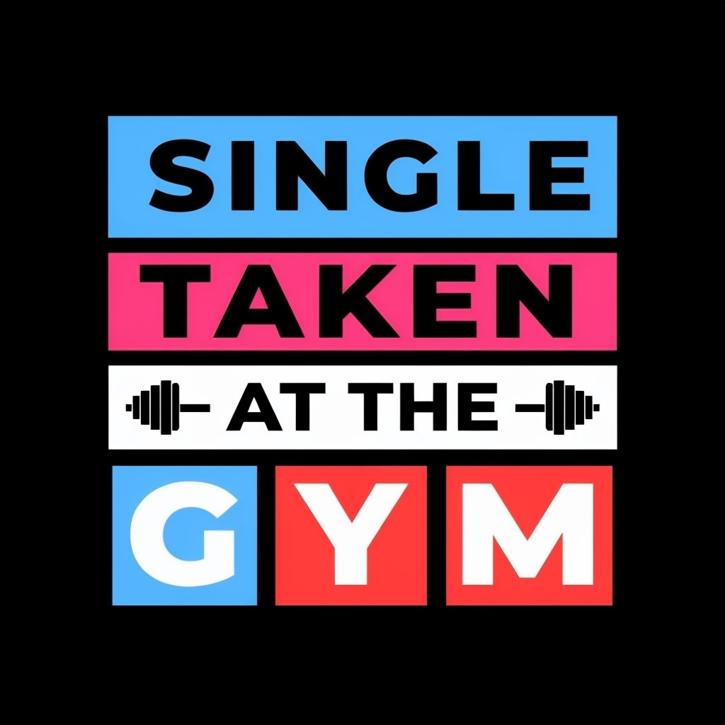 Bold 'Single Taken at the Gym' Graphic T-Shirt Design