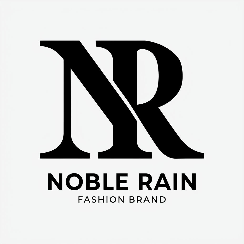 Bold NR Monogram Logo Design for Noble Rain Fashion Brand Monogram