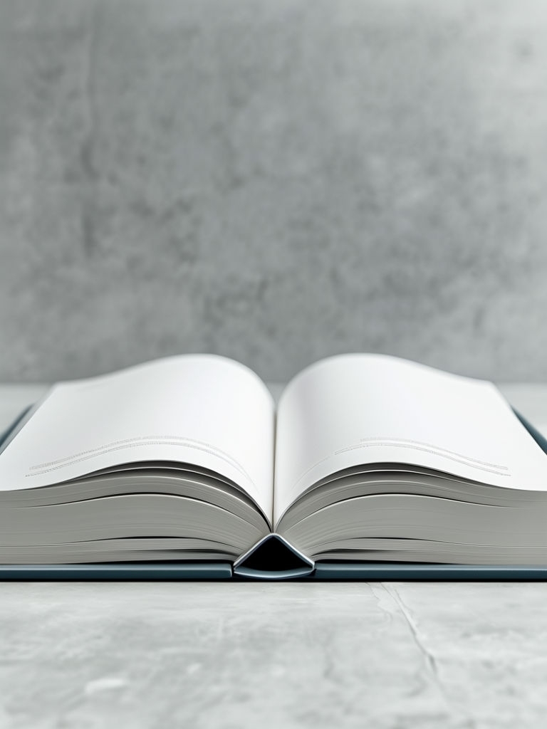 Photorealistic Deep Teal Hardcover Book Mockup on Concrete Surface Mockup