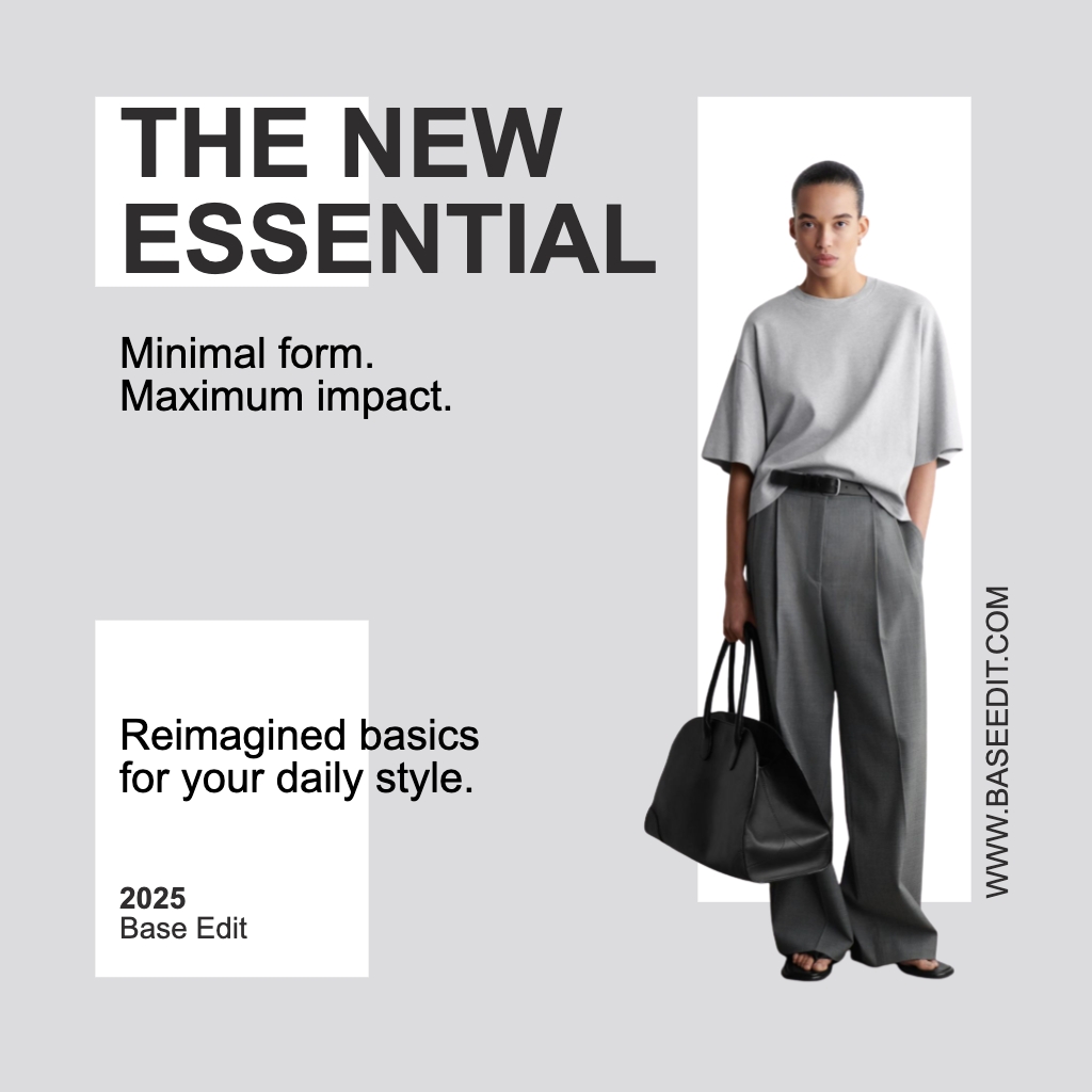 Minimalist Fashion Advertisement Featuring Modern Essentials Instagram Posts