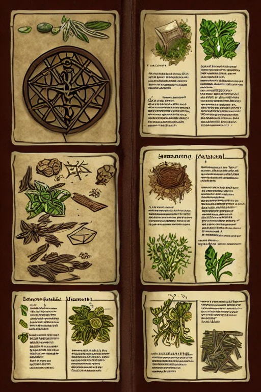 DND manual page illustrations herbs and alchemy by grzchw - Playground