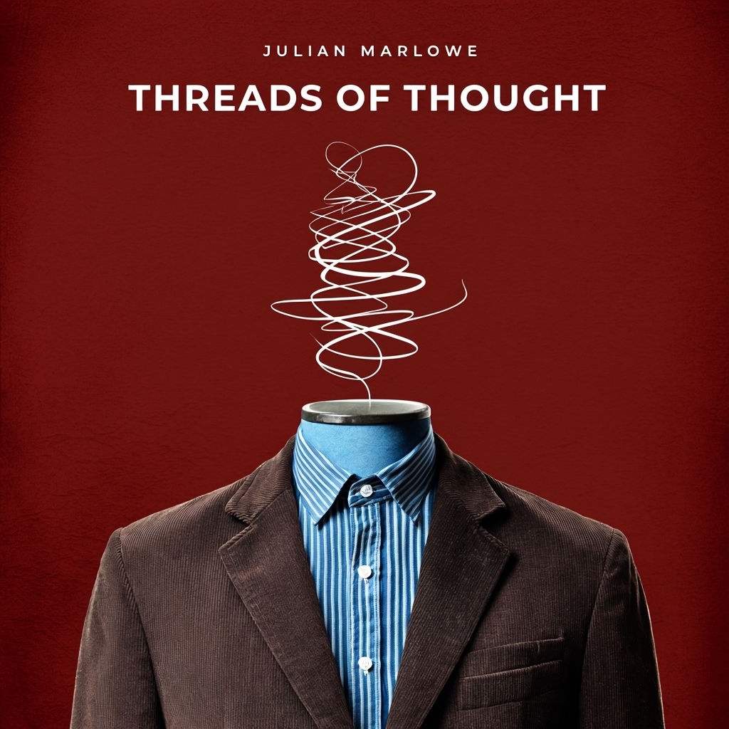 Minimalist Threads of Thought Album Cover with Abstract Design Spotify Album Cover