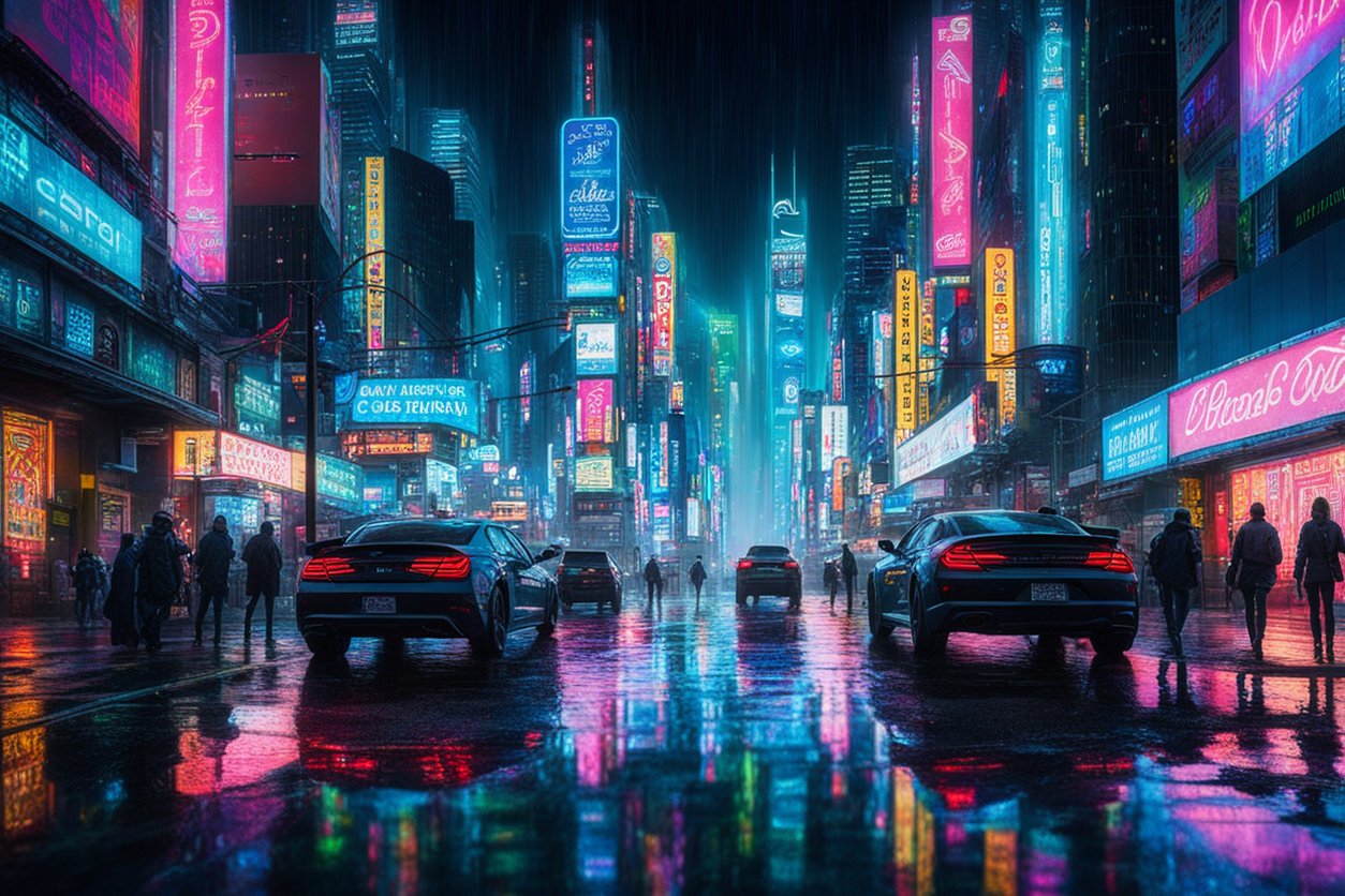 Cyberpunk cityscape by Sandun Malinga Munasinghe - Playground