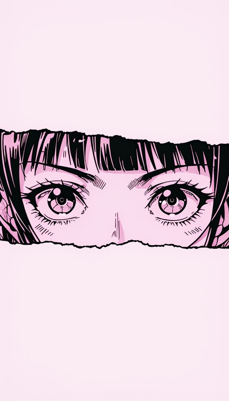 Intense Anime Character Eyes Illustration for Phone Case Cover