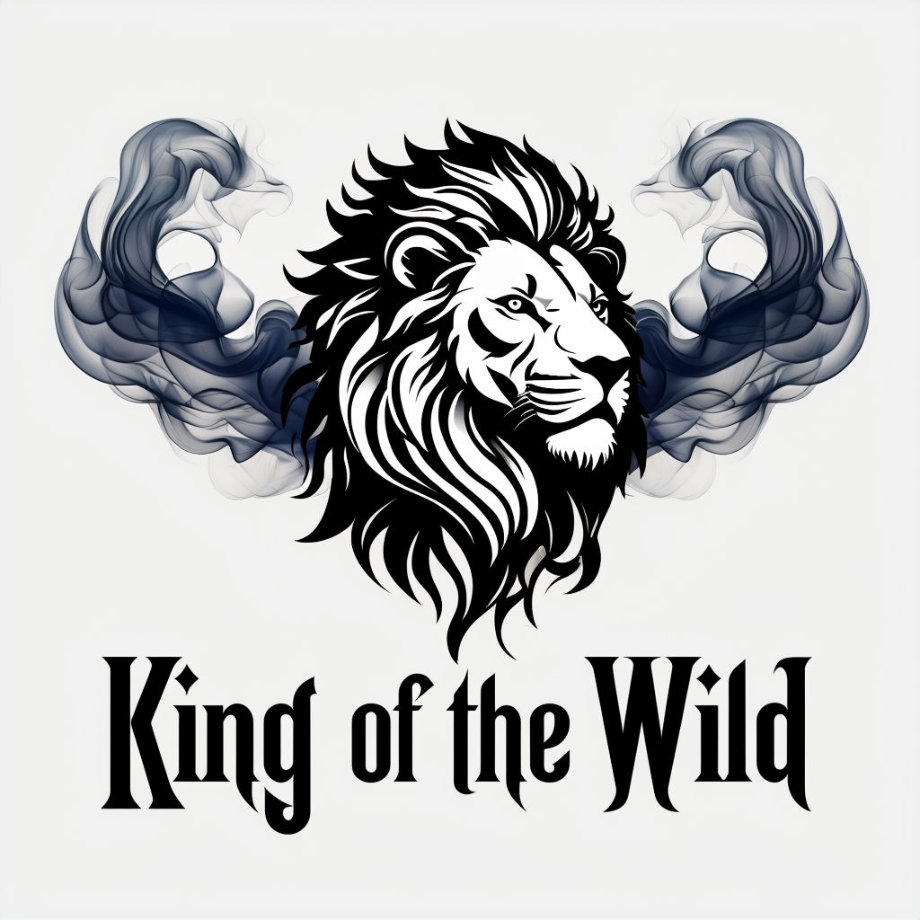 Majestic Lion Head with 'King of the Wild' Graphic T-Shirt