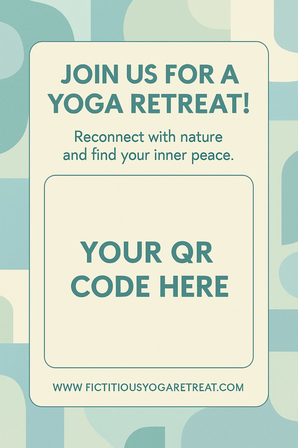 Modern Yoga Retreat Invitation with Calming Color Palette Flyer