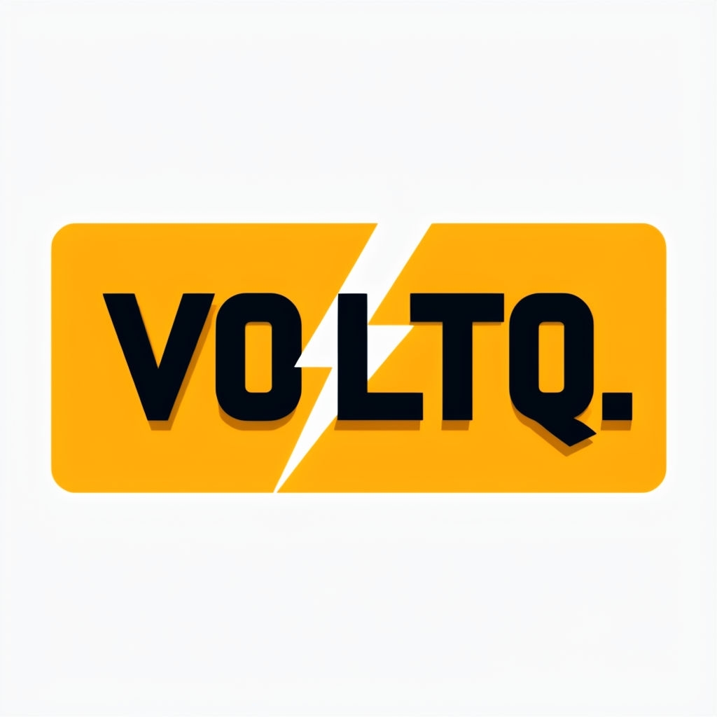 Modern Minimalist VOLTQ Logo with Energetic Lightning Design