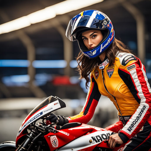 Gal gadot dressed as moto GP driver by Hedge Le musicien bleu - Playground