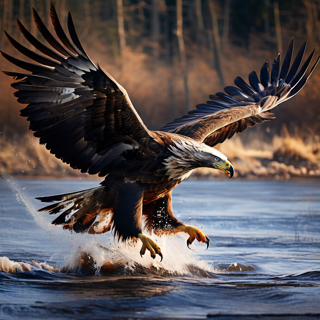 Eagle catching a deer by Nell Slade - Playground