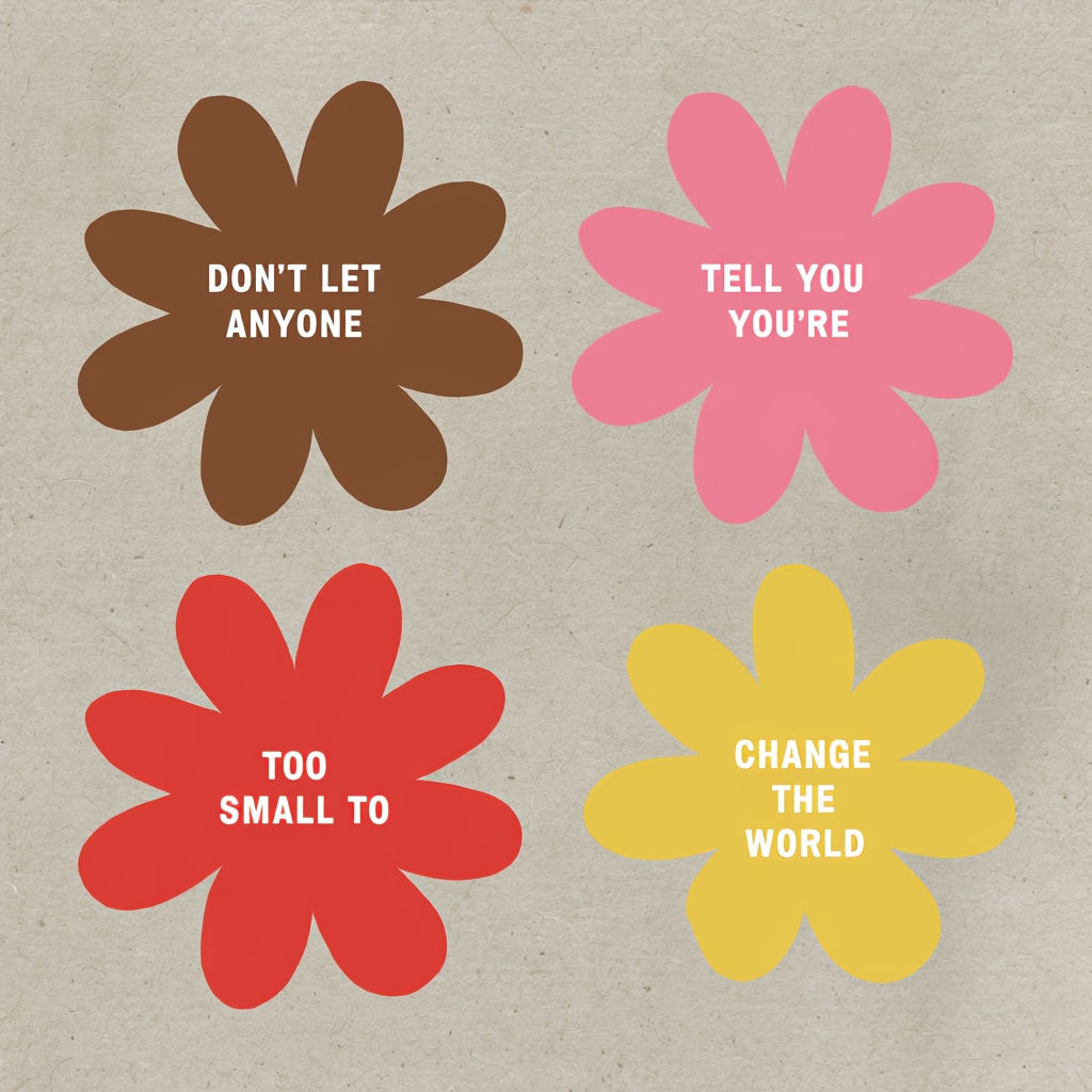 Colorful Motivational Floral Design Poster with Uplifting Phrases