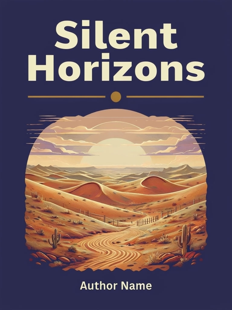Tranquil Desert Landscape with Silent Horizons Title EBook Cover