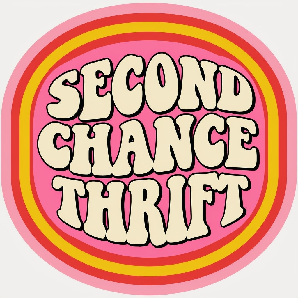 Vintage Second Chance Thrift Graphic Design Poster