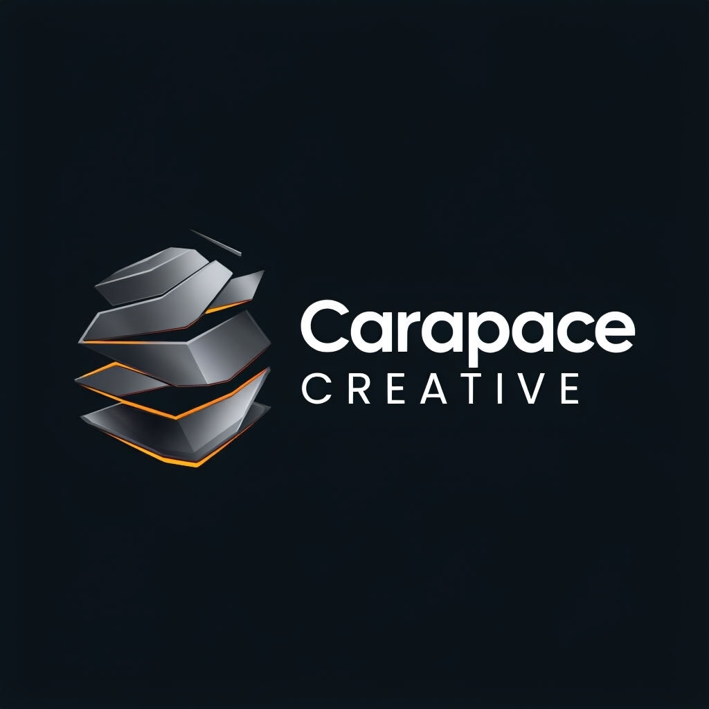 Futuristic Carapace Creative Logo for Design Agency