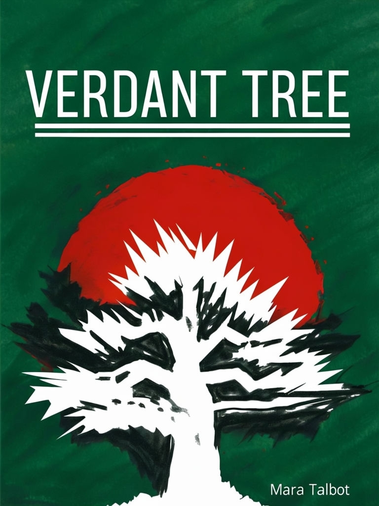 Bold Eco-Thriller Verdant Tree Illustrated Ebook Cover Design