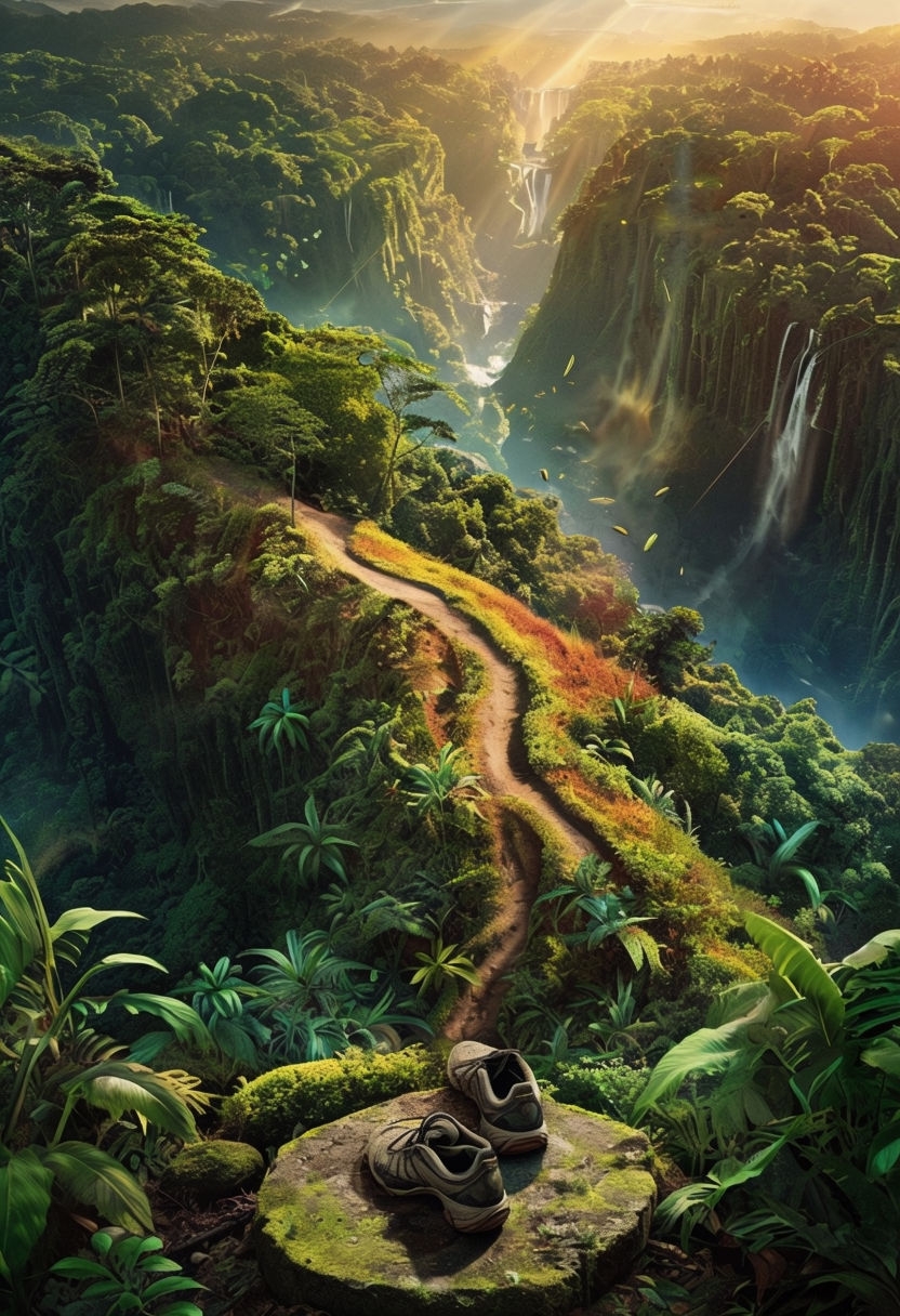 Fantasy Sports and Nature Connection in Tropical Landscape Mobile Wallpaper