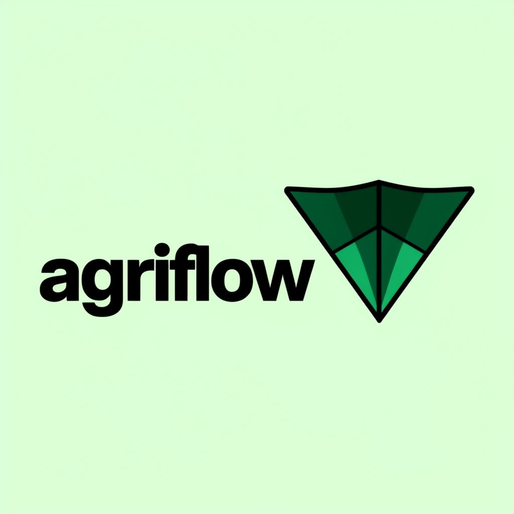 Minimalist Agriflow Logo with Triangular Icon Design