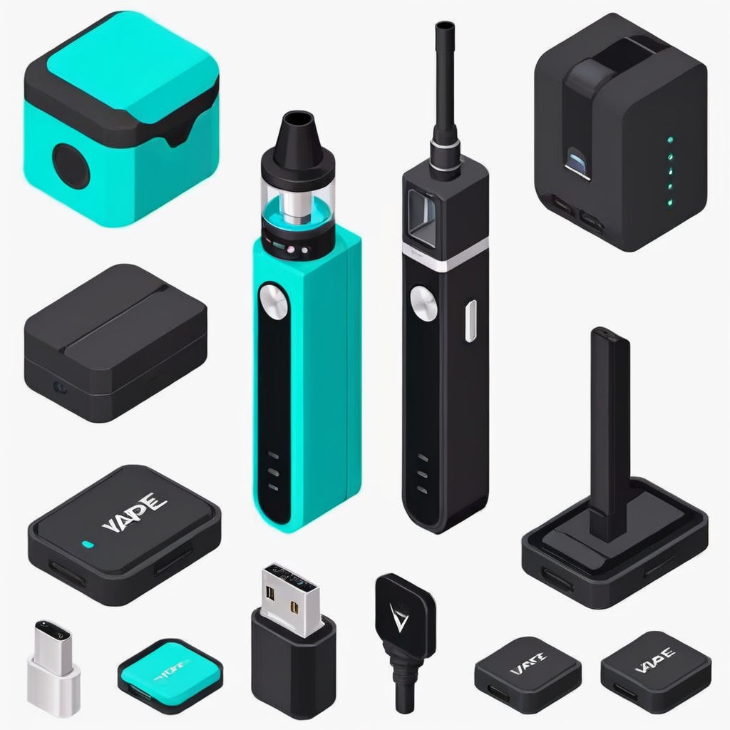 a Isometric Icon of Vape device. of Flat vector icon style  isolated illustration icon white background
