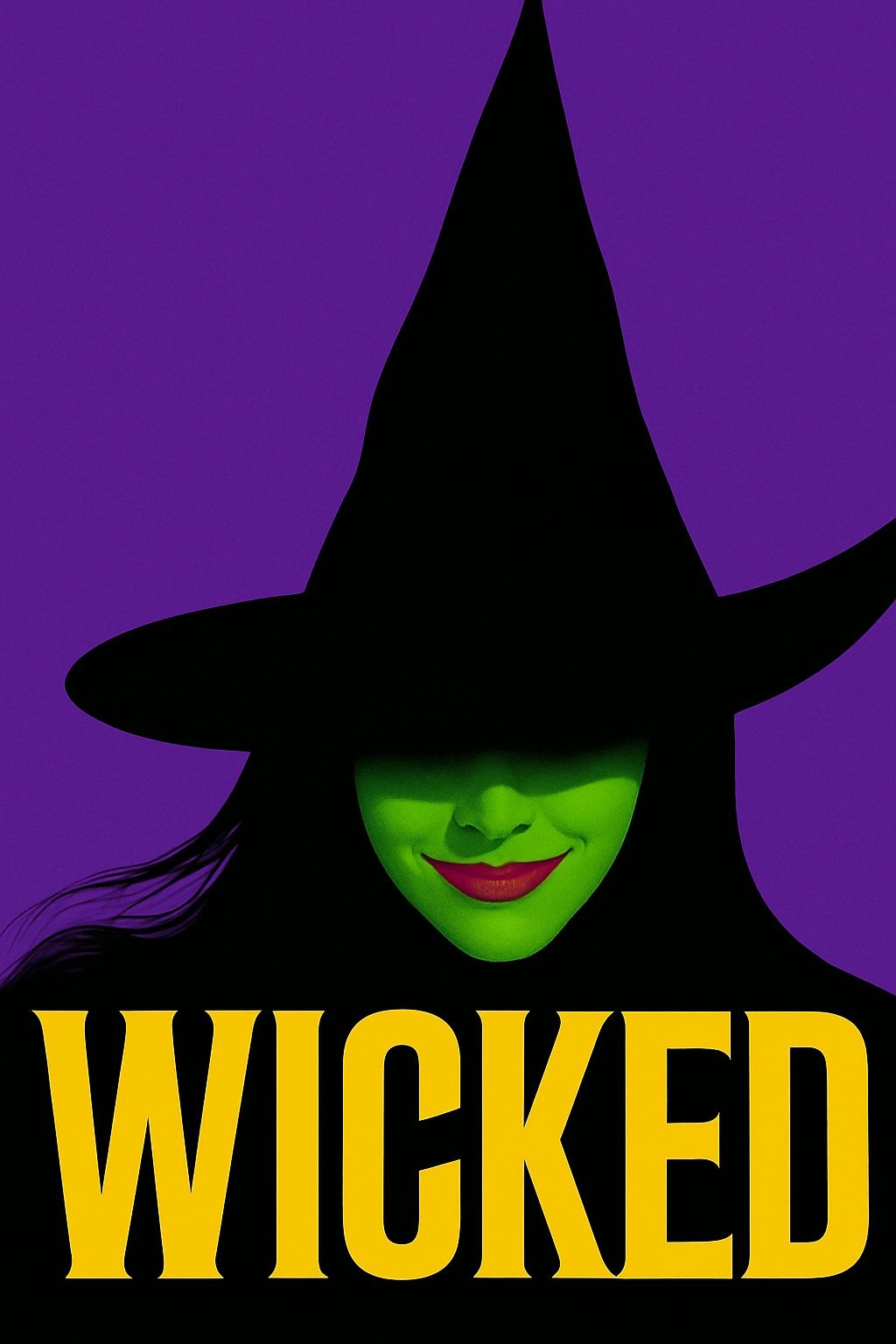Wicked Enigmatic Woman in Witch Hat Modern Poster