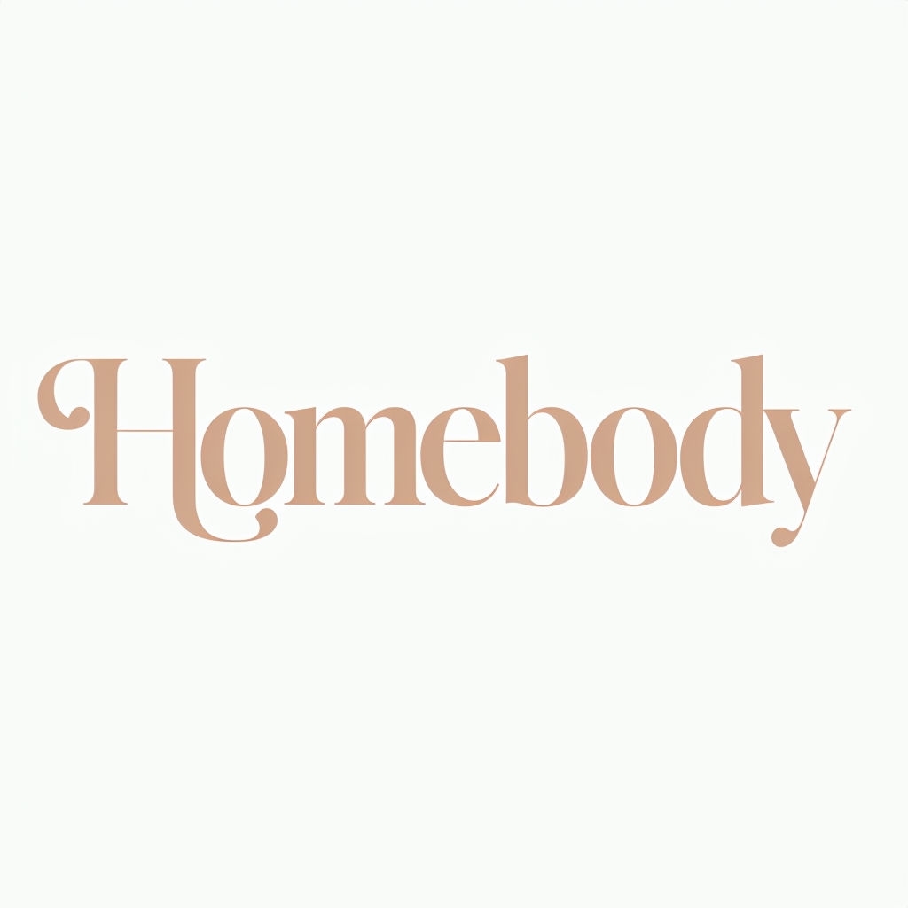 Elegant Homebody Typography Design on Minimalist Background Mug