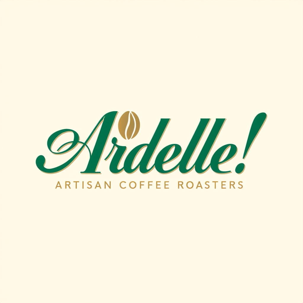 Elegant Ardelle Artisan Coffee Roasters Logo Design