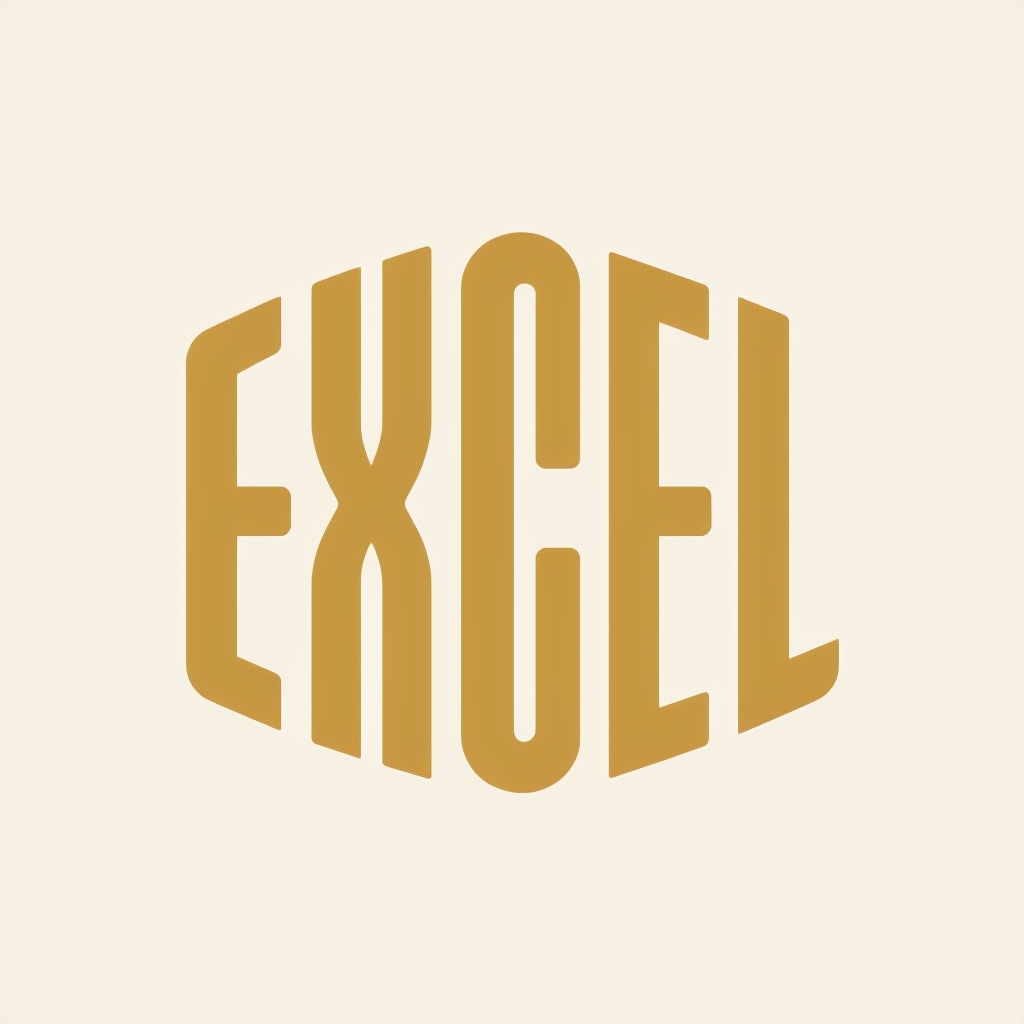 Minimalistic Bold Golden Brown EXCEL Logo Design