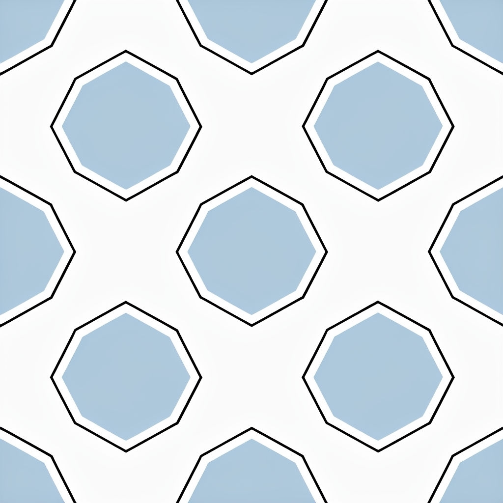 Soft Blue Hexagonal Motif Seamless Pattern Design