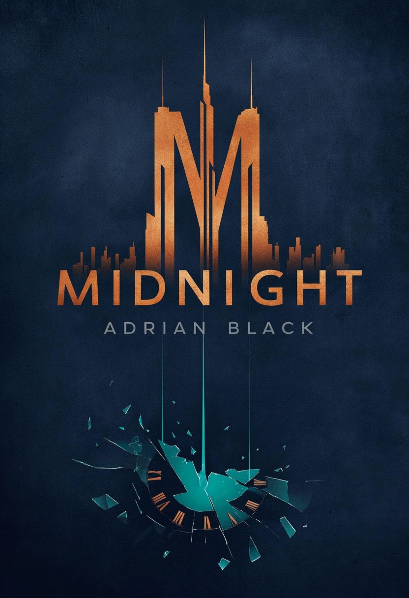 Midnight Urban Minimalist EBook Cover with Bold Design Elements