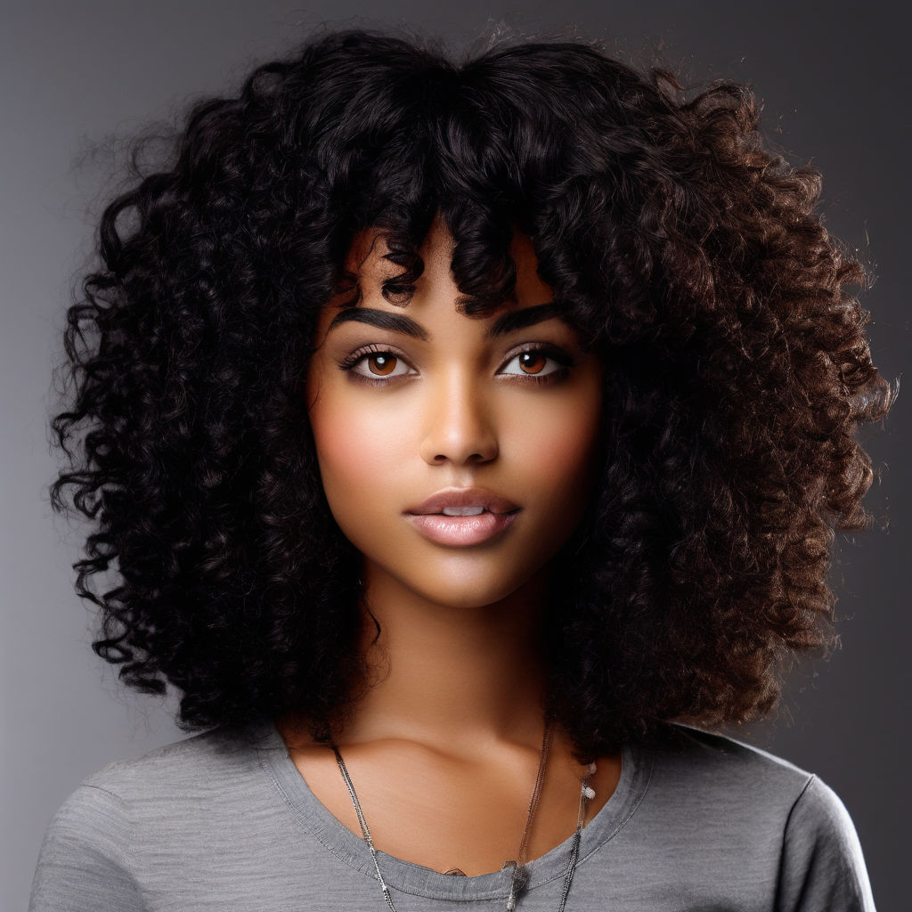 short curly hair black