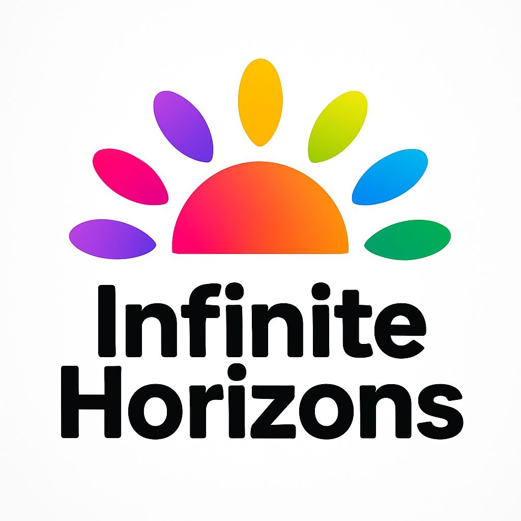 Colorful Minimalist Abstract Sun Logo Design for Infinite Horizons