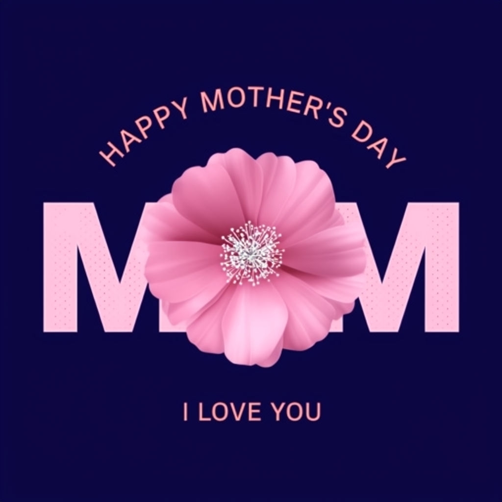 Modern Minimalist Mother's Day MOM Design T-Shirt