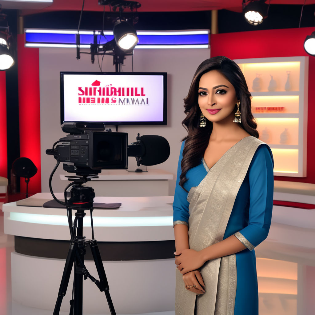 Bihari Bhabhi News Anchor With News Studio setup "Mithila Sa... by