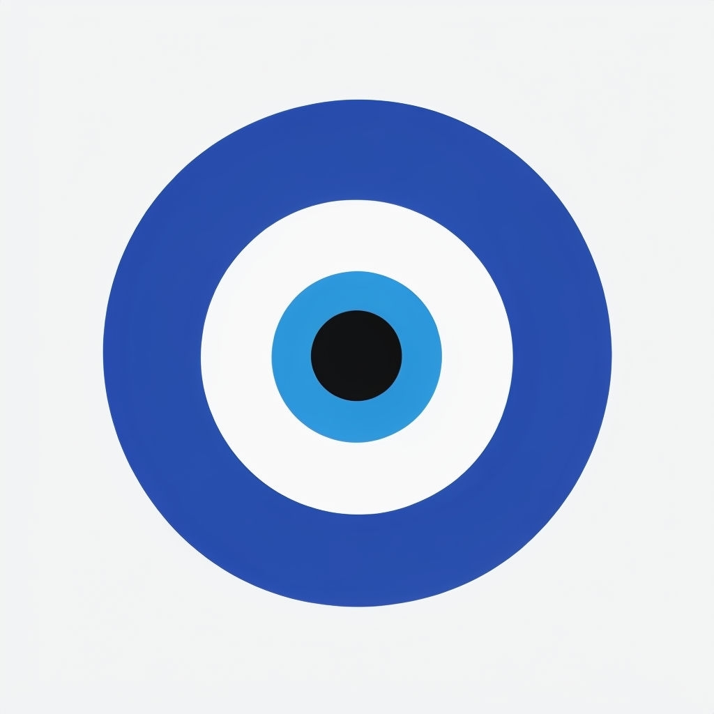Sky Blue Evil Eye Minimalist Illustration Sticker