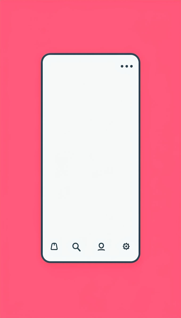 Modern Minimalist Coral Pink User Interface Frame Social Media Post