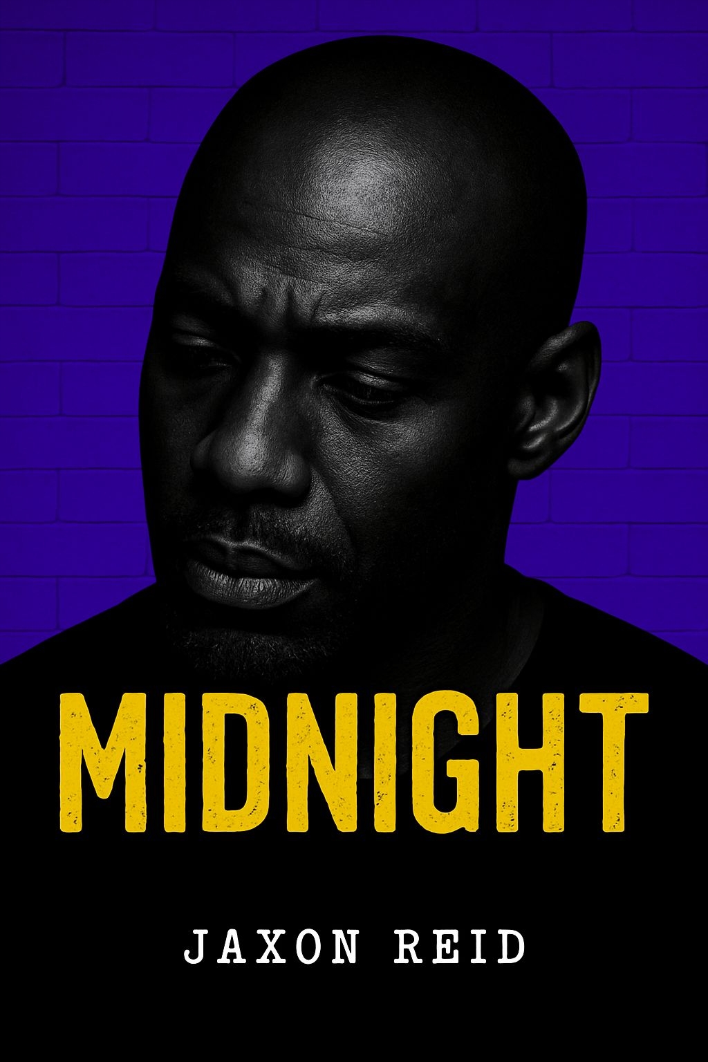 Intense Portrait of a Man with Midnight Typography EBook Cover