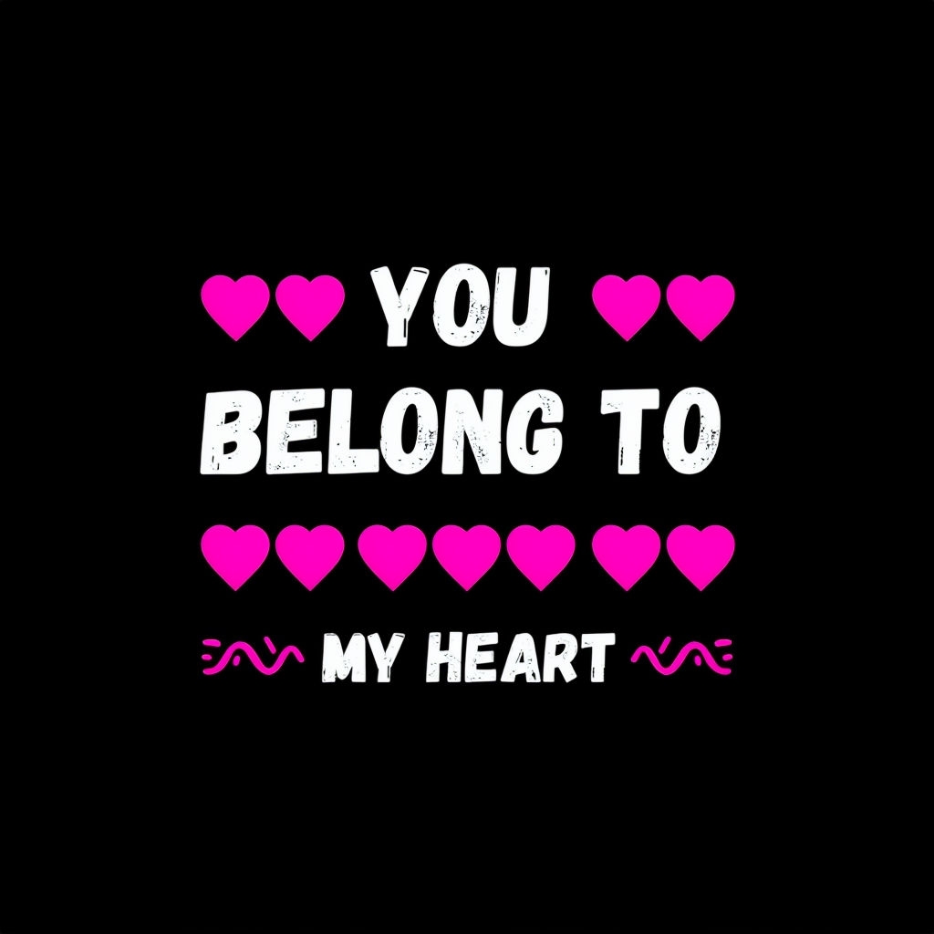 You Belong to My Heart Modern Minimalist T-Shirt