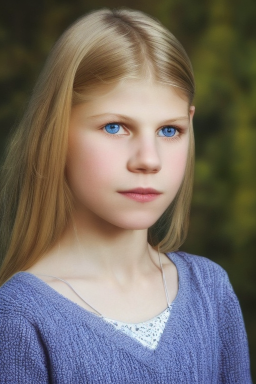 A very realistic Portrait of a 12 years old girl look a like... by ...