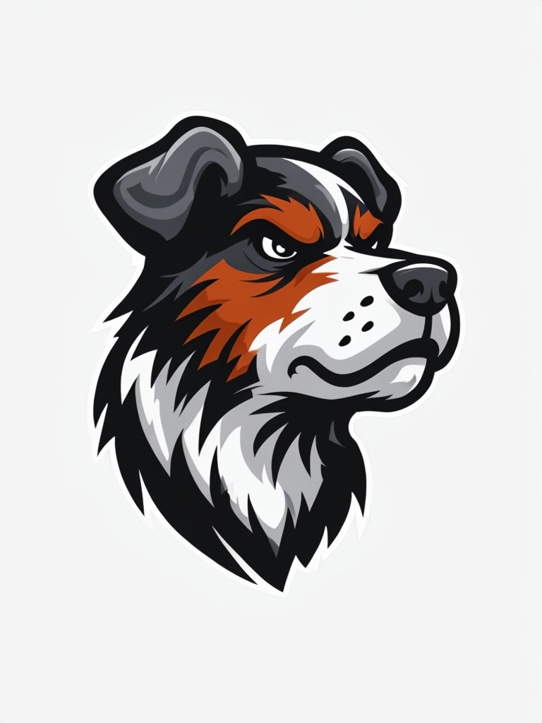 Vibrant Cartoon Dog Mascot Illustration Sticker