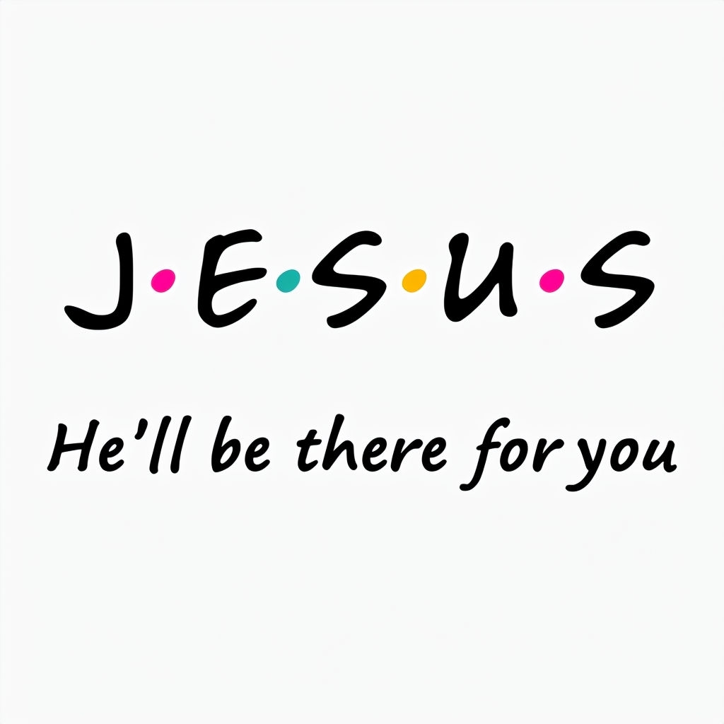 Jesus Friends Inspired Quote Graphic Design Mug