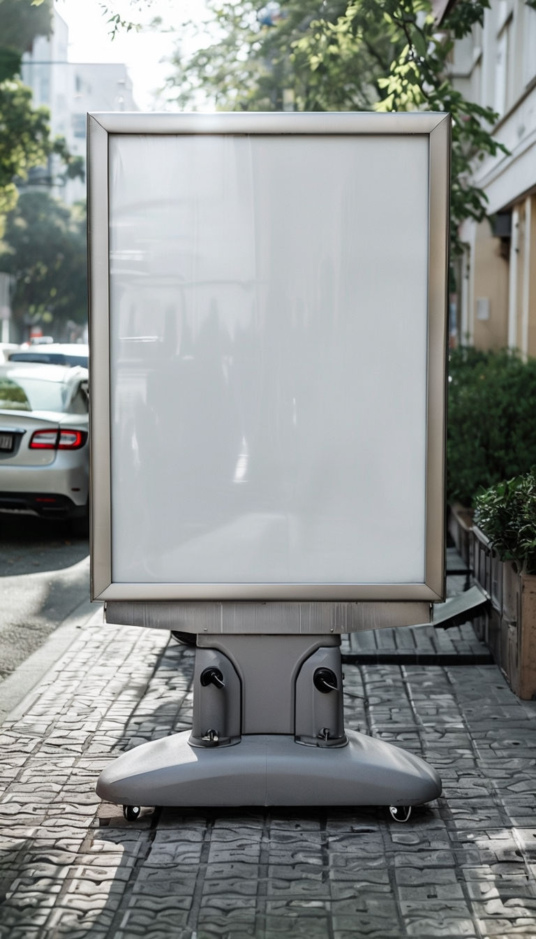 Urban White Billboard Photography for Outdoor Advertising Mockup