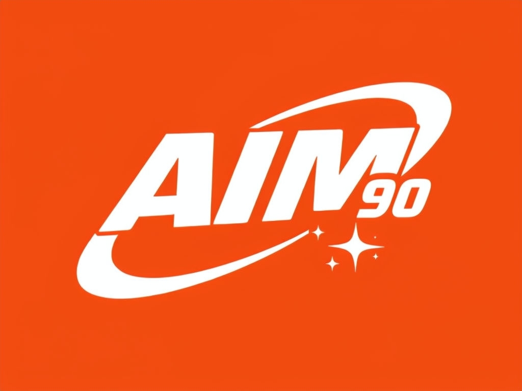 Modern Minimalist AIM 90 Logo with Dynamic Elements