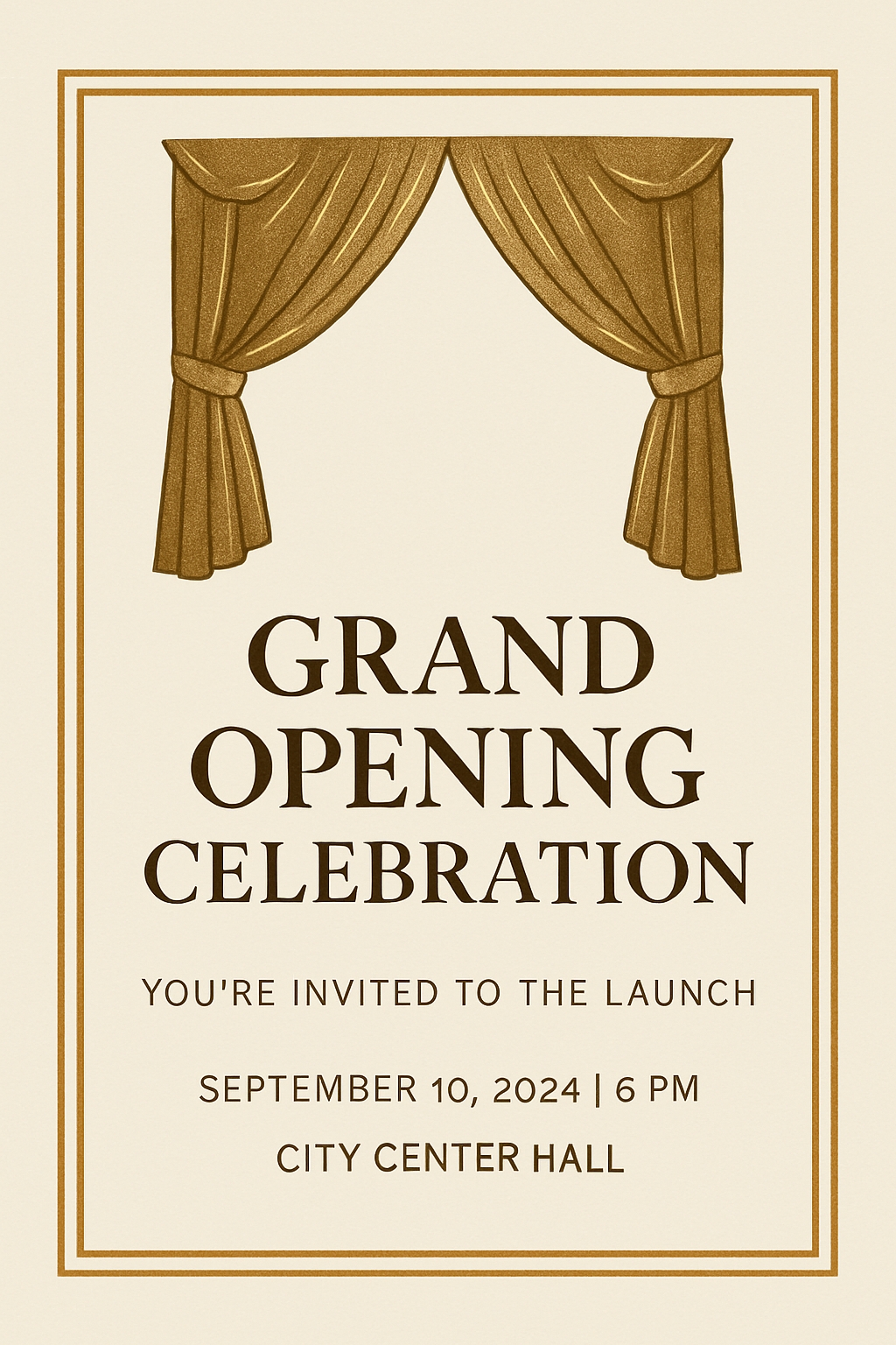 Elegant Minimalist Grand Opening Celebration Invitation Poster