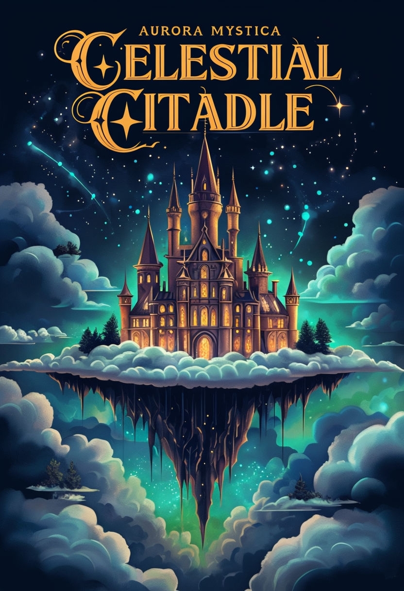 Enchanted 'Celestial Citadel' Book Cover Design by Aurora Mystica EBook Cover