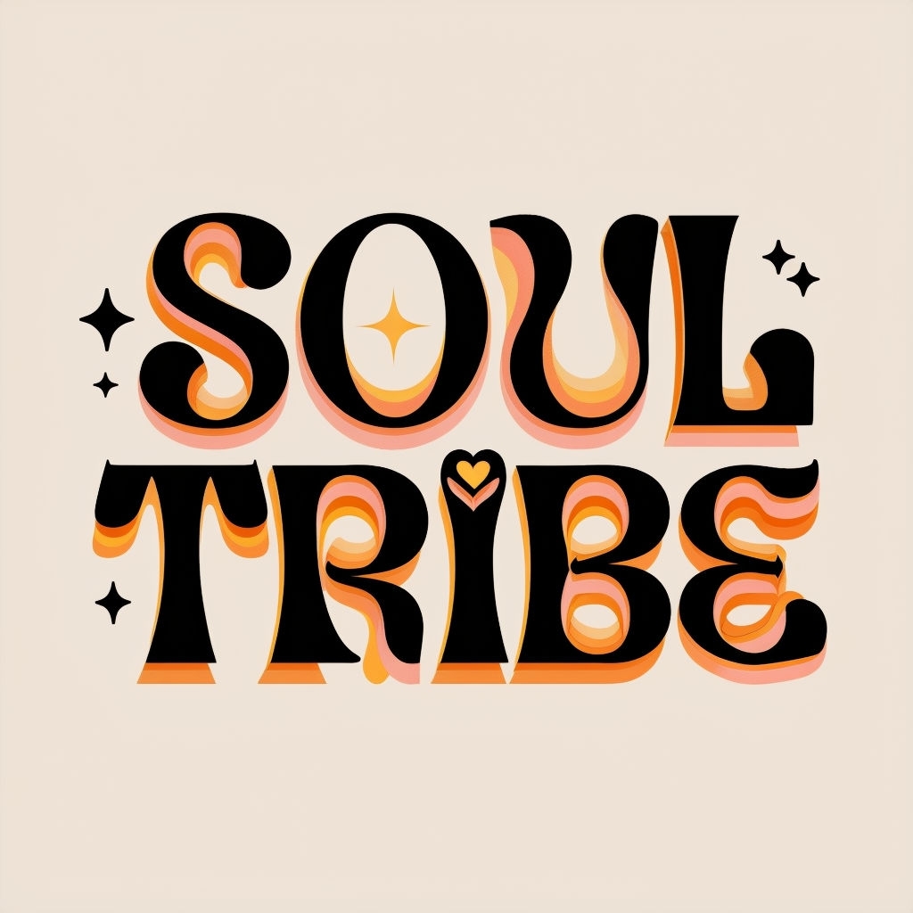 Colorful Soul Tribe Typography Design for Logo