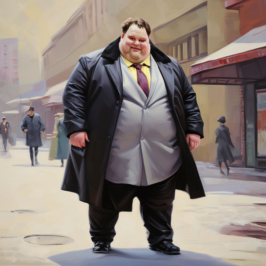 A Fat man in a little coat by Heidi Parker - Playground