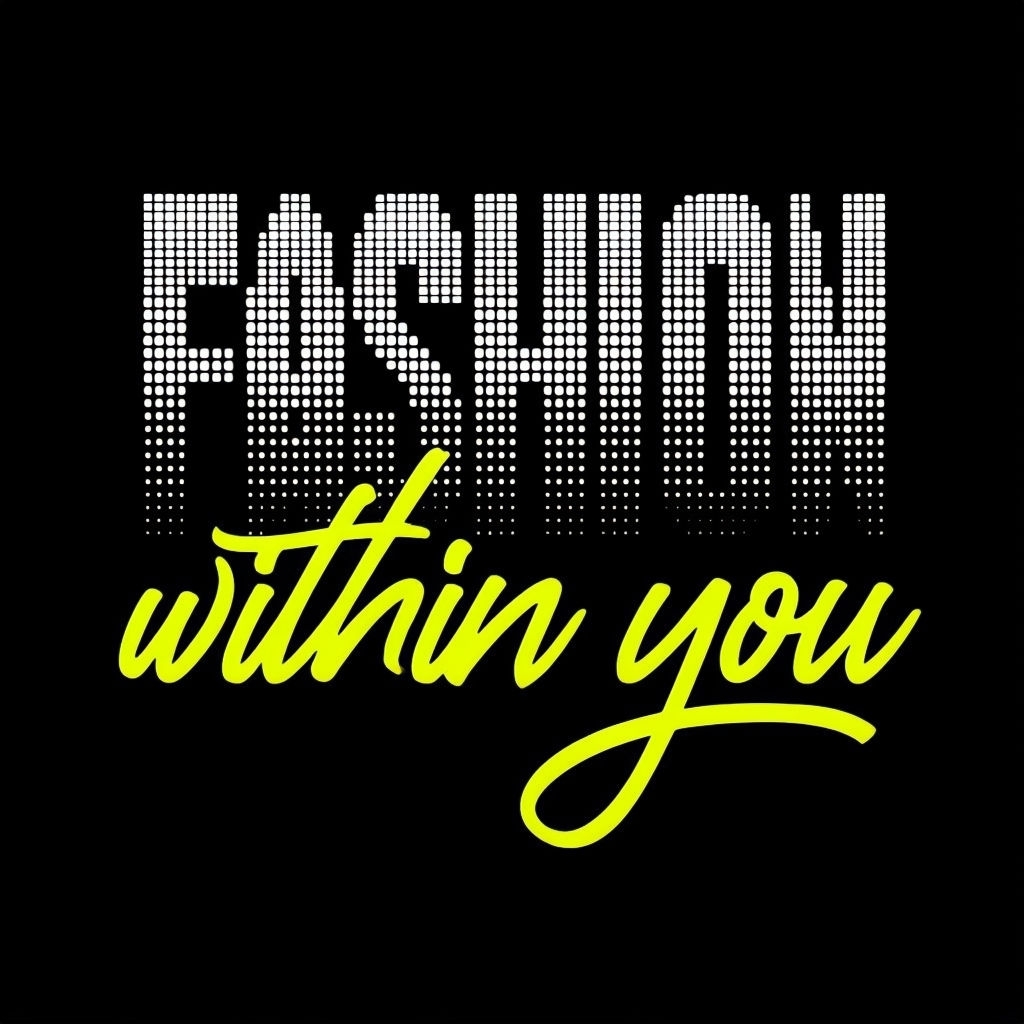 Motivational Fashion Within You Neon Text T-Shirt