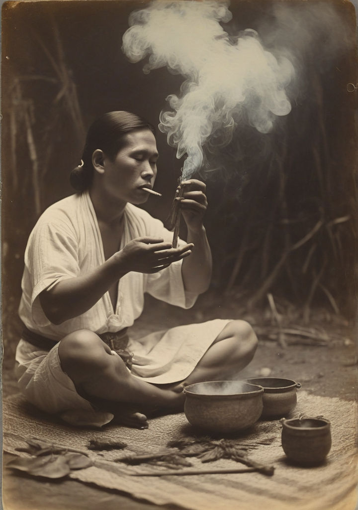 Image of 19th century Philippine babaylan doing ritual by Anna Anna ...